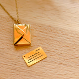 Personalized Letter Envelope Necklace